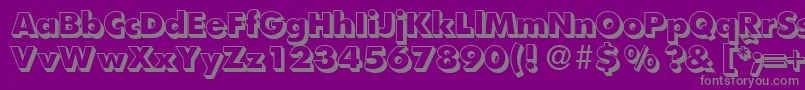 FunctiontwoshadedXboldRegular Font – Gray Fonts on Purple Background