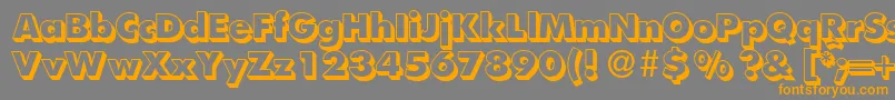 FunctiontwoshadedXboldRegular Font – Orange Fonts on Gray Background