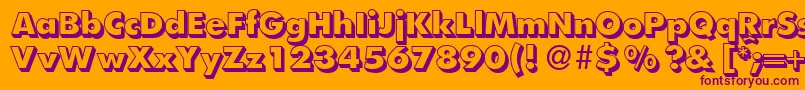 FunctiontwoshadedXboldRegular Font – Purple Fonts on Orange Background