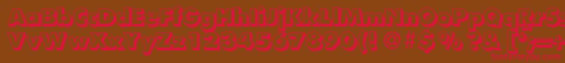 FunctiontwoshadedXboldRegular Font – Red Fonts on Brown Background