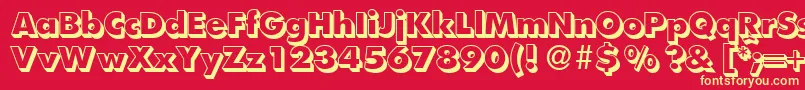 FunctiontwoshadedXboldRegular Font – Yellow Fonts on Red Background