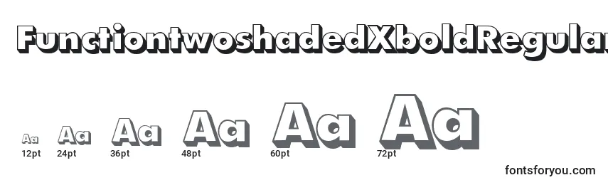 Размеры шрифта FunctiontwoshadedXboldRegular