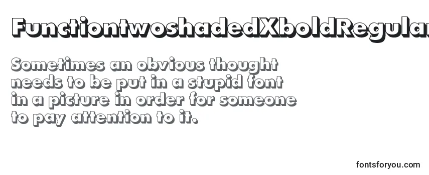 FunctiontwoshadedXboldRegular フォントのレビュー