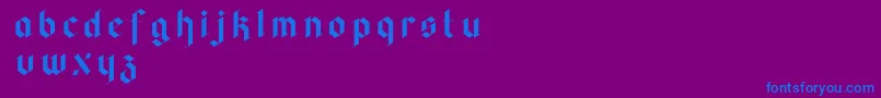 Faghagblack2-fontti – siniset fontit violetilla taustalla