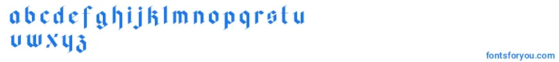 Faghagblack2-fontti – siniset fontit valkoisella taustalla