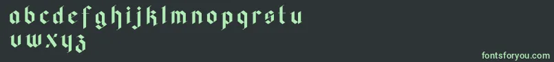 フォントFaghagblack2 – 黒い背景に緑の文字