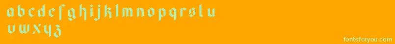 Faghagblack2 Font – Green Fonts on Orange Background