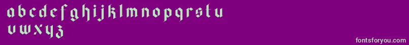 Faghagblack2-Schriftart – Grüne Schriften auf violettem Hintergrund
