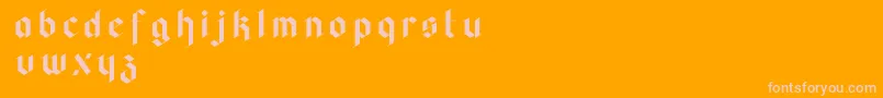 Faghagblack2-fontti – vaaleanpunaiset fontit oranssilla taustalla