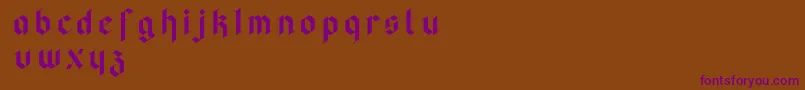 Faghagblack2-Schriftart – Violette Schriften auf braunem Hintergrund
