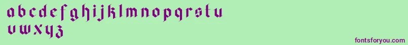 Faghagblack2-Schriftart – Violette Schriften auf grünem Hintergrund
