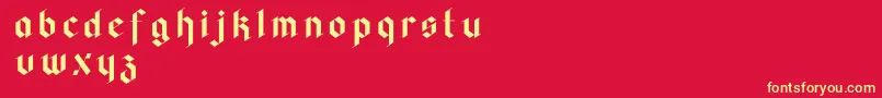 フォントFaghagblack2 – 黄色の文字、赤い背景