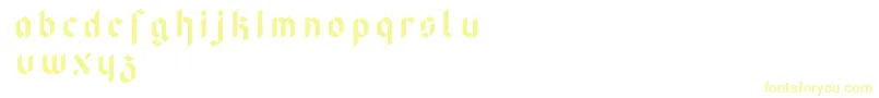 フォントFaghagblack2 – 白い背景に黄色の文字