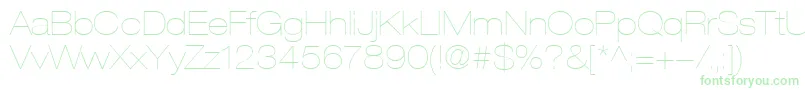Шрифт HelveticaLt23UltraLightExtended – зелёные шрифты на белом фоне