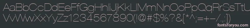 HelveticaLt23UltraLightExtended Font – Pink Fonts on Black Background