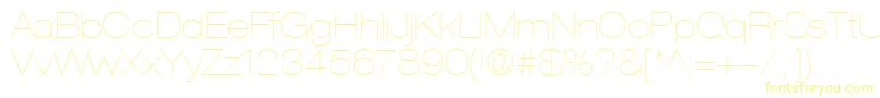HelveticaLt23UltraLightExtended-Schriftart – Gelbe Schriften