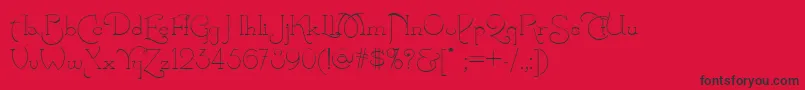 Шрифт Calamity – чёрные шрифты на красном фоне
