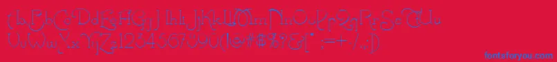 Calamity Font – Blue Fonts on Red Background