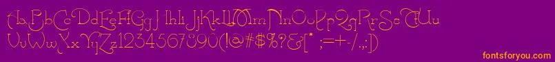 Calamity Font – Orange Fonts on Purple Background