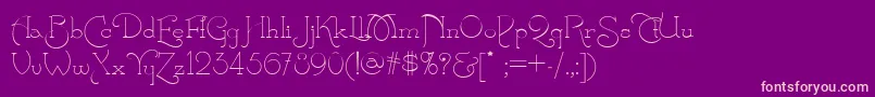 Calamity Font – Pink Fonts on Purple Background