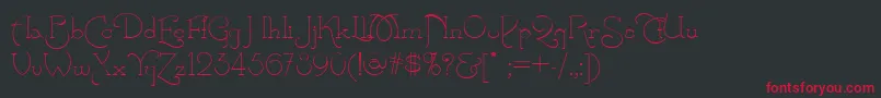 Calamity Font – Red Fonts on Black Background