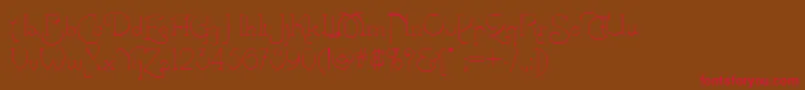 Calamity Font – Red Fonts on Brown Background