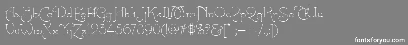 Calamity Font – White Fonts on Gray Background