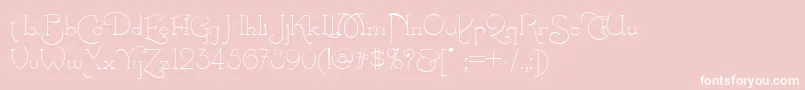 Calamity Font – White Fonts on Pink Background