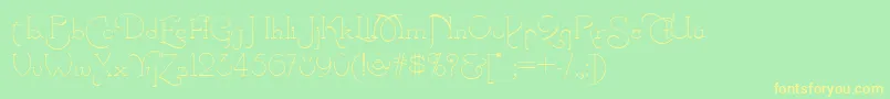 Calamity Font – Yellow Fonts on Green Background