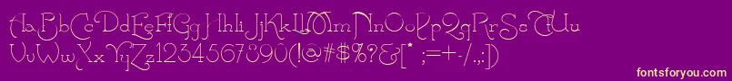 Calamity Font – Yellow Fonts on Purple Background