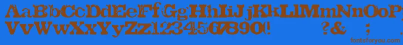 TatuLa Font – Brown Fonts on Blue Background