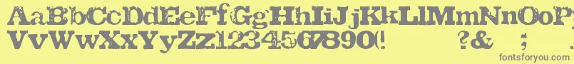 TatuLa Font – Gray Fonts on Yellow Background