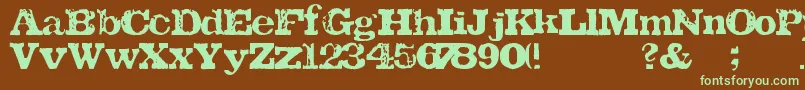 TatuLa Font – Green Fonts on Brown Background