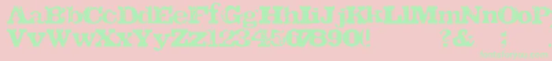 TatuLa Font – Green Fonts on Pink Background