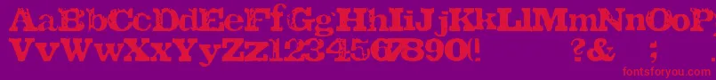 TatuLa Font – Red Fonts on Purple Background