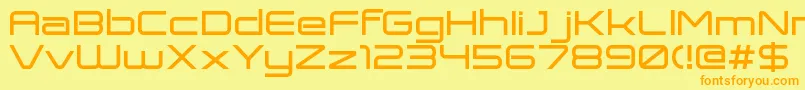 ExpansivaBold Font – Orange Fonts on Yellow Background