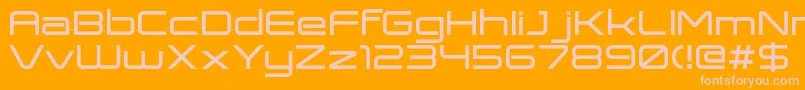Weitere Informationen zur ExpansivaBold-Schriftart ExpansivaBold-Schriftart – Rosa Schriften auf orangefarbenem Hintergrund