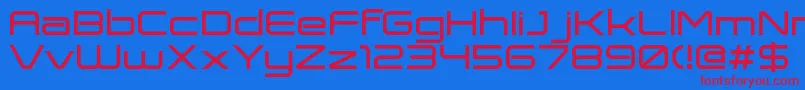 Fonte ExpansivaBold – fontes vermelhas em um fundo azul