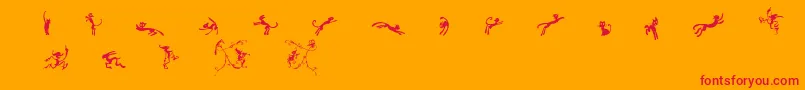 HalloweeniesDemo Font – Red Fonts on Orange Background