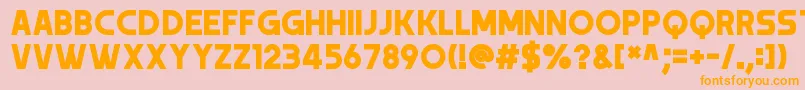 Trender Font – Orange Fonts on Pink Background