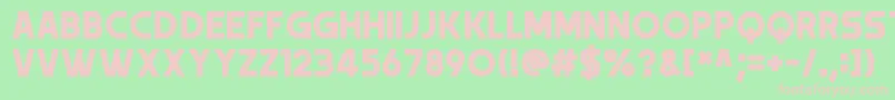 Trender Font – Pink Fonts on Green Background