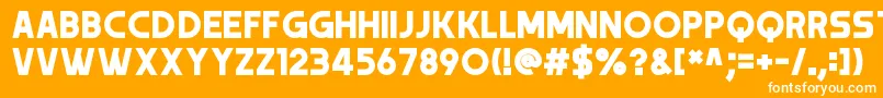 Trender Font – White Fonts on Orange Background