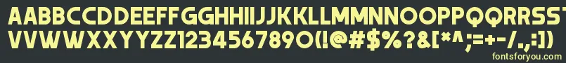 フォントTrender – 黒い背景に黄色の文字