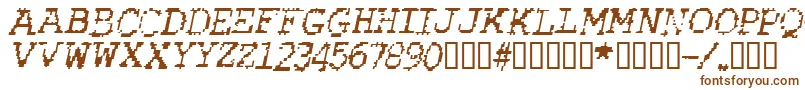 RubberBiscuitItalic Font – Brown Fonts on White Background