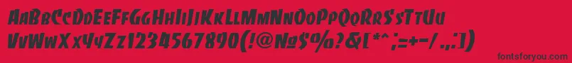 Bancodi Font – Black Fonts on Red Background