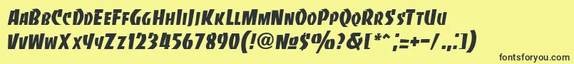 Bancodi Font – Black Fonts on Yellow Background