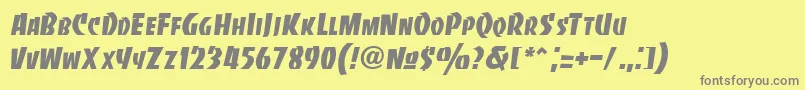 Bancodi Font – Gray Fonts on Yellow Background