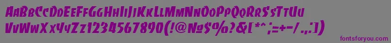 Bancodi Font – Purple Fonts on Gray Background
