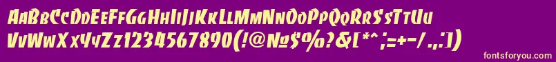 Bancodi Font – Yellow Fonts on Purple Background