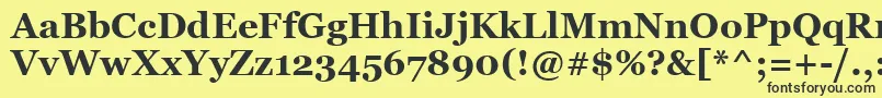 MsReferenceSerifРџРѕР»СѓР¶РёСЂРЅС‹Р№ Font – Black Fonts on Yellow Background